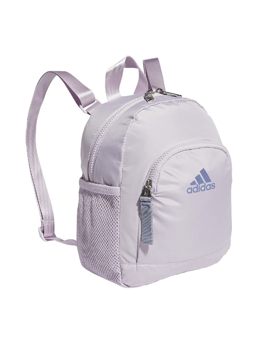 Adidas Mini Backpack Light Lavender Purple Iridescent Logo